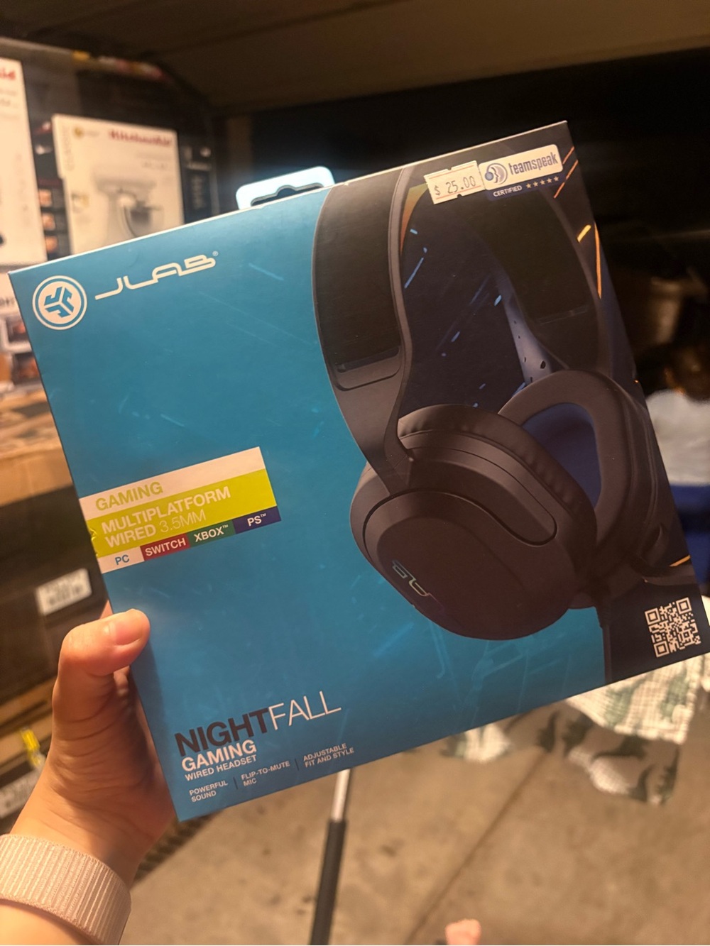 JLab Nightfall Gaming Over-Ear Headphones — Black